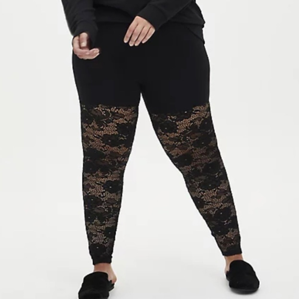 Torrid Women’s Plus Size Mesh & Floral Black Premium Legging Large 1X 2X 3X 4X - Picture 3 of 14